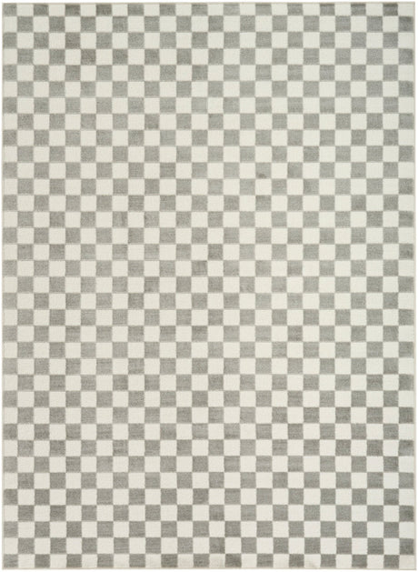 Nourison Serenity Home SRH09 Ivory Grey Contemporary Area Rugs