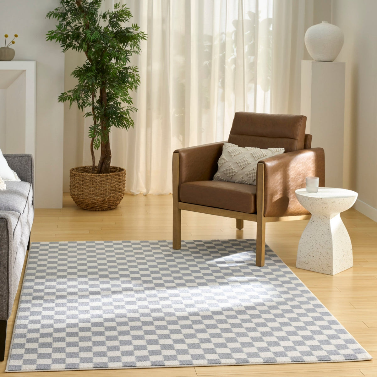 Nourison Serenity Home SRH10 Ivory Blue Contemporary Area Rugs