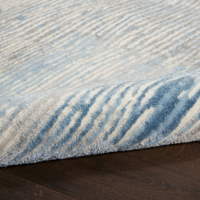 Nourison Solace Sla01 Ivory/Grey/Blue Rugs - Nourison - 99446756756