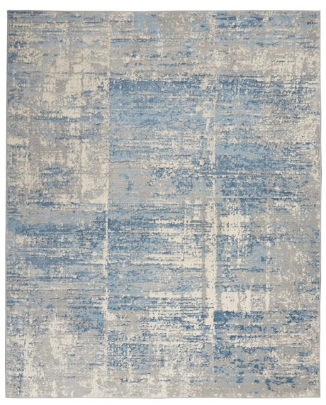 Nourison Solace Sla02 Ivory/Grey/Blue Rugs - Nourison - 99446756848