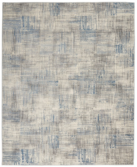 Nourison Solace Sla03 Ivory/Grey/Blue Rugs - Nourison - 99446756893