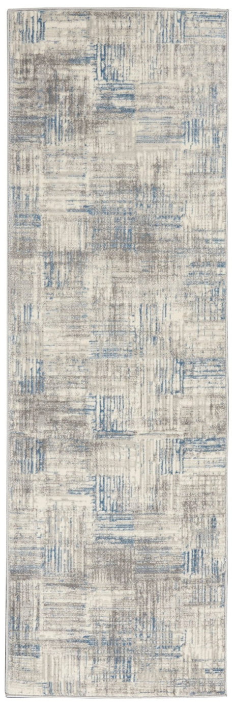 Nourison Solace Sla03 Ivory/Grey/Blue Rugs - Nourison - 99446756923