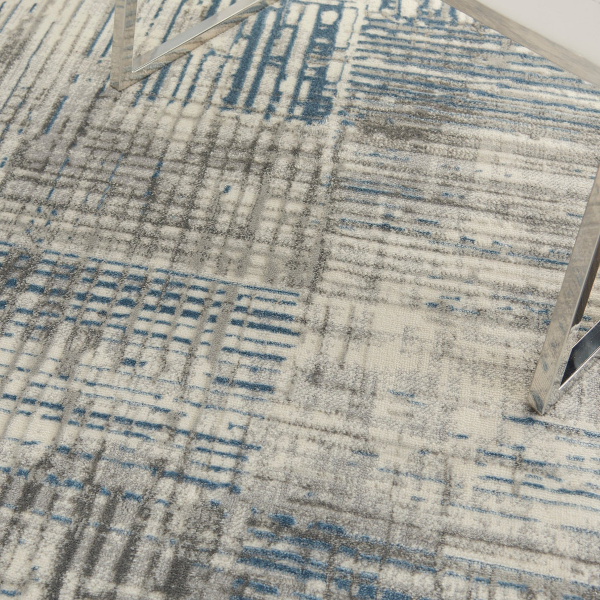 Nourison Solace Sla03 Ivory/Grey/Blue Rugs - Nourison - 99446756923