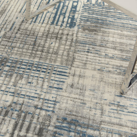 Nourison Solace Sla03 Ivory/Grey/Blue Rugs - Nourison - 99446756923