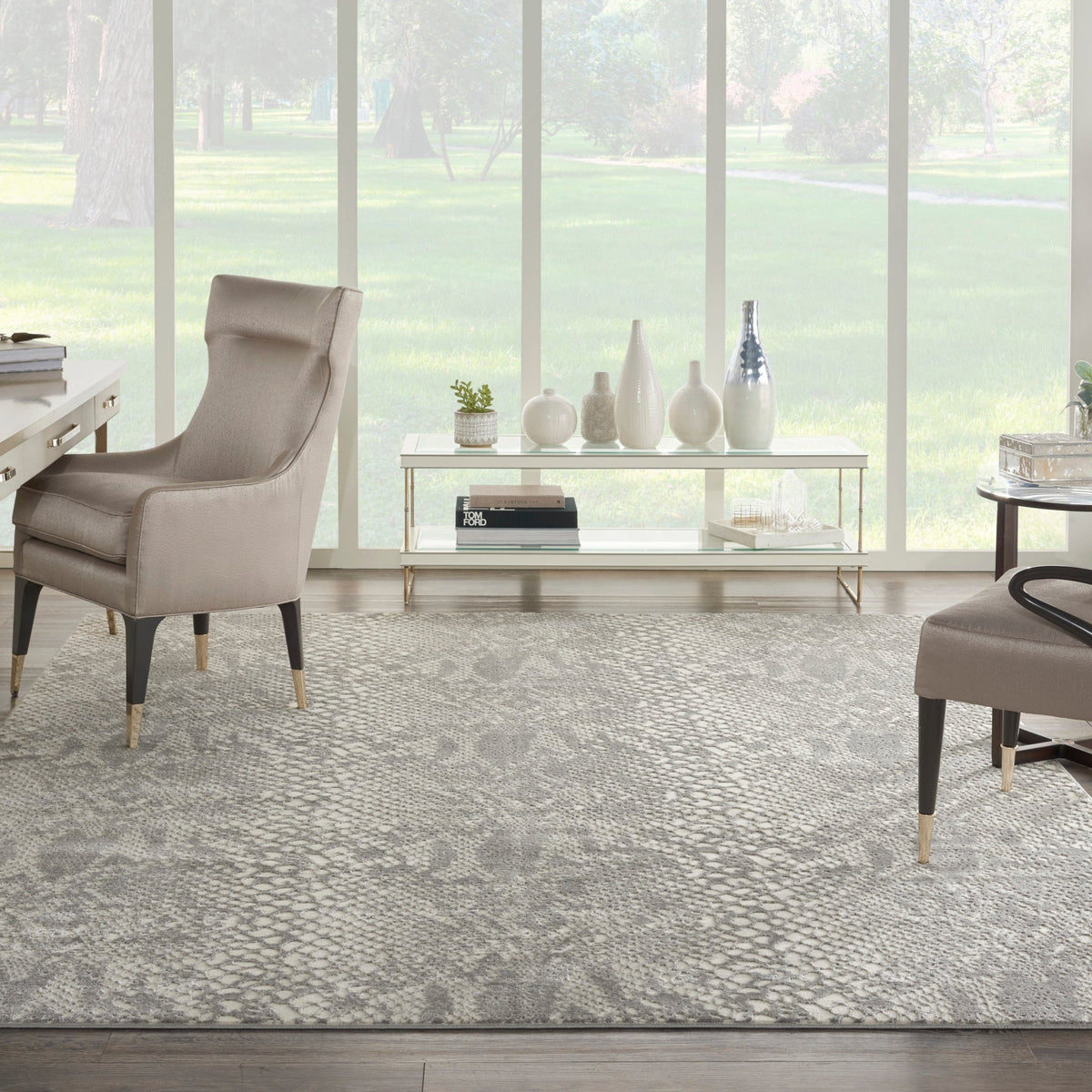 Nourison Solace Sla06 Ivory/Grey Rugs - Nourison - 99446782588