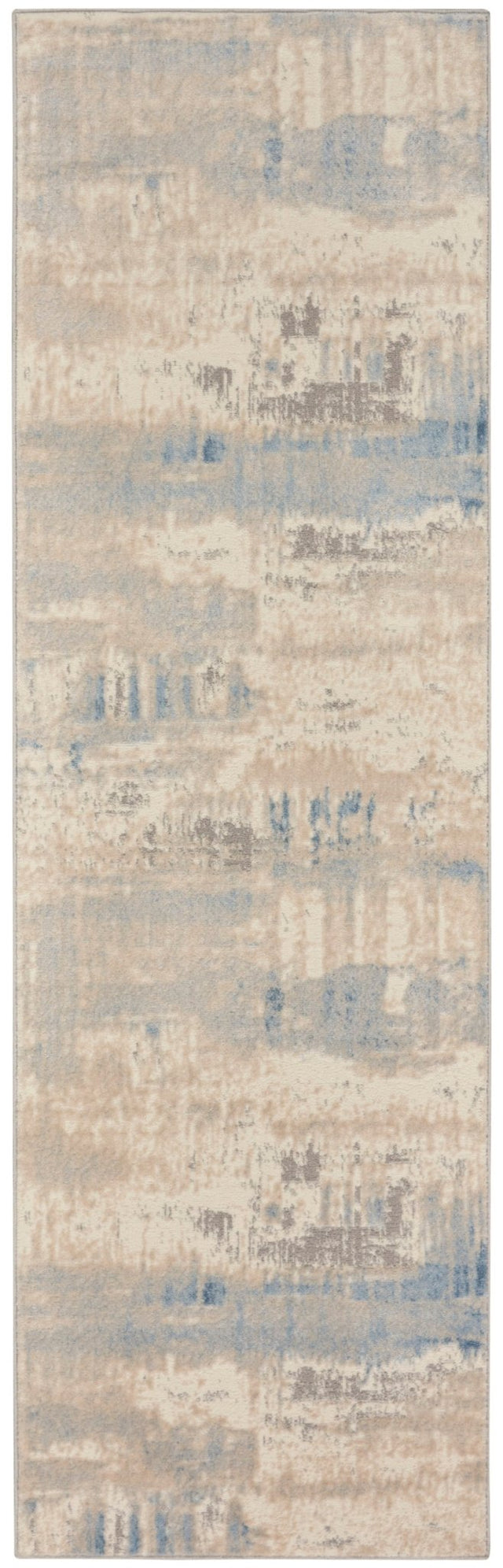 Nourison Solace Sla07 Ivory/Grey/Blue Rug - Nourison - 99446857569