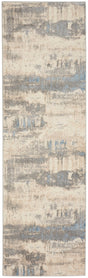 Nourison Solace Sla08 Ivory/Grey/Blue Rug - Nourison - 99446857620