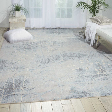 Nourison Somerset St74 Silver Blue Rugs - Nourison - 31201