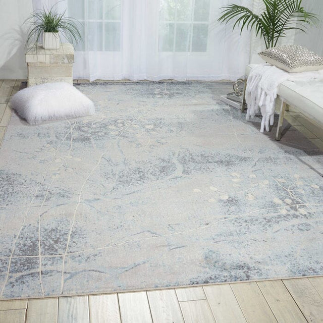 Nourison Somerset St74 Silver Blue Rugs - Nourison - 31201