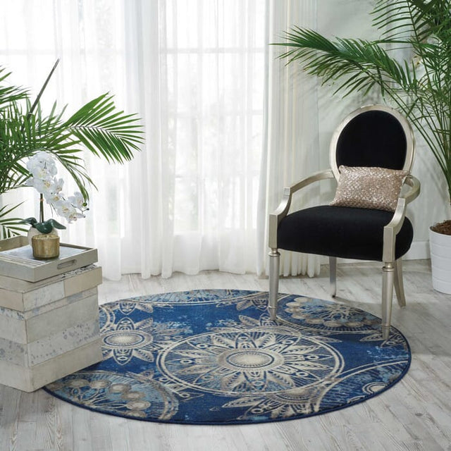 Nourison Somerset St764 Denim Rugs - Nourison - 34304