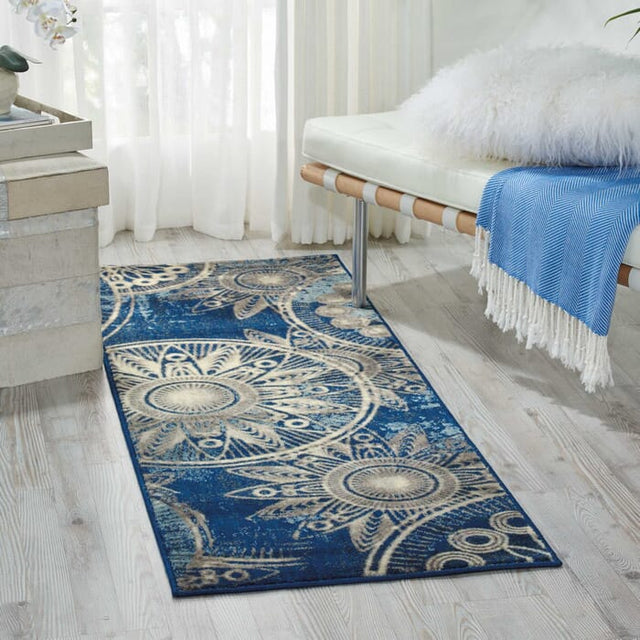 Nourison Somerset St764 Denim Rugs - Nourison - 34304