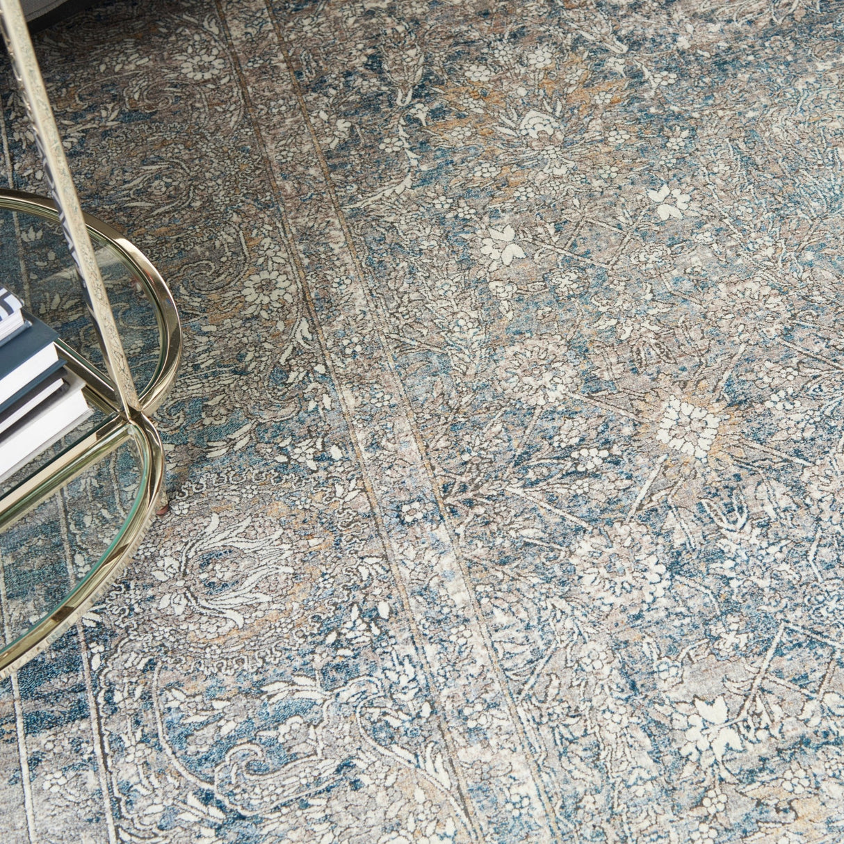 Nourison Starry Nights Stn01 Cream Blue Rugs - Nourison - 99446736802