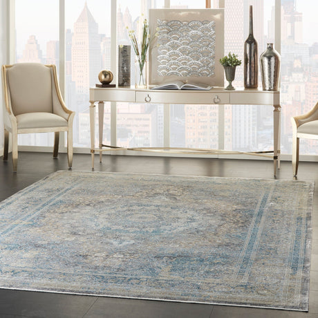 Nourison Starry Nights Stn06 Cream Blue Rugs - Nourison - 99446745583