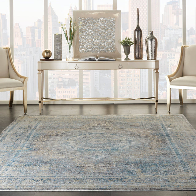 Nourison Starry Nights Stn06 Cream Blue Rugs - Nourison - 99446745583