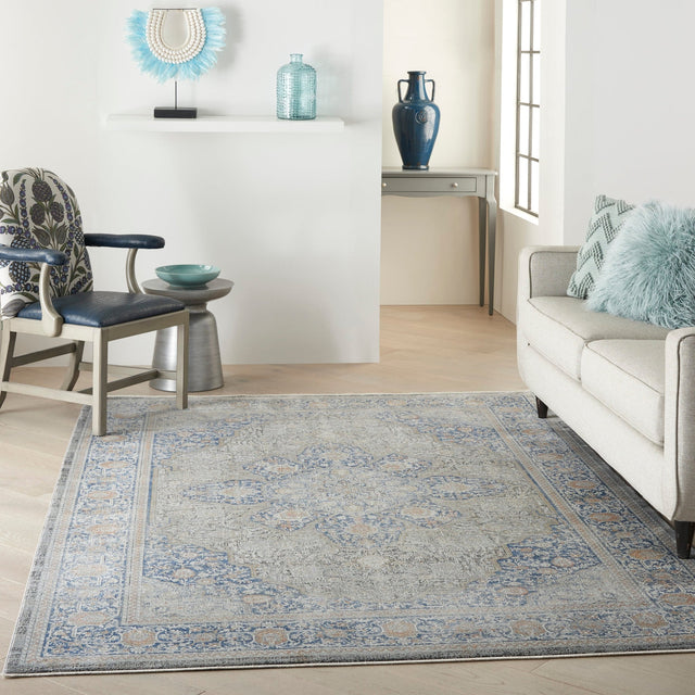 Nourison Starry Nights Stn07 Blue Rugs - Nourison - 99446792556