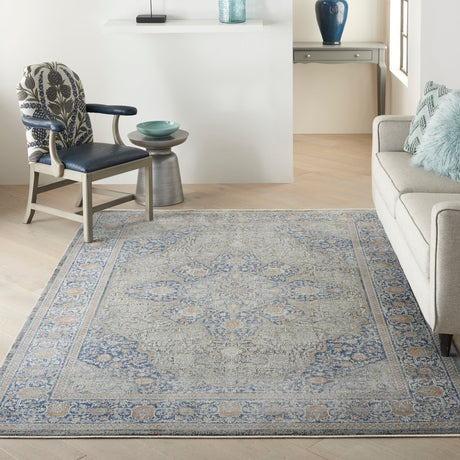 Nourison Starry Nights Stn07 Blue Rugs - Nourison - 99446792556