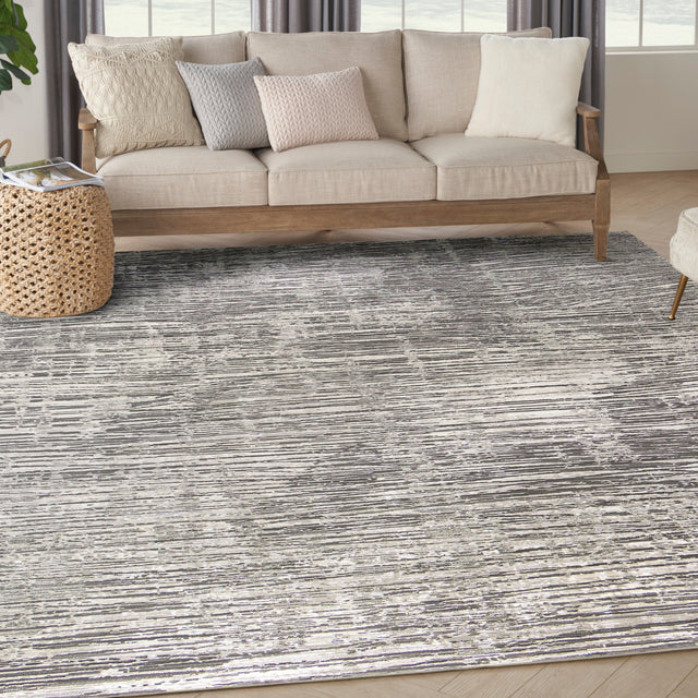 Nourison Sustainable Trends Sut01 Ivory Grey Rug - Nourison - 99446954121