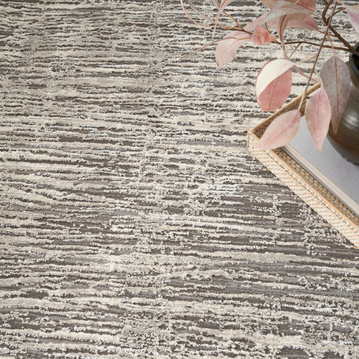 Nourison Sustainable Trends Sut01 Ivory Grey Rug - Nourison - 99446954121