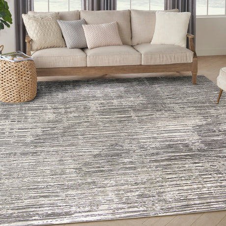 Nourison Sustainable Trends Sut01 Ivory Grey Rug - Nourison - 99446954138