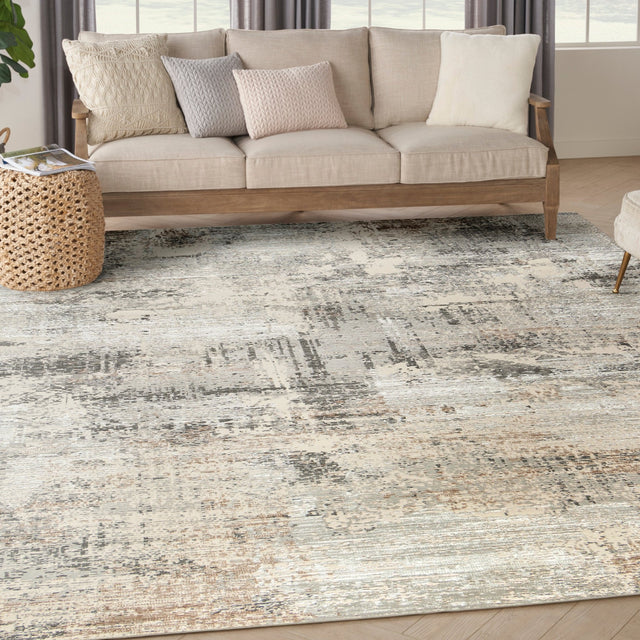 Nourison Sustainable Trends Sut04 Beige Grey Rug - Nourison - 99446954299