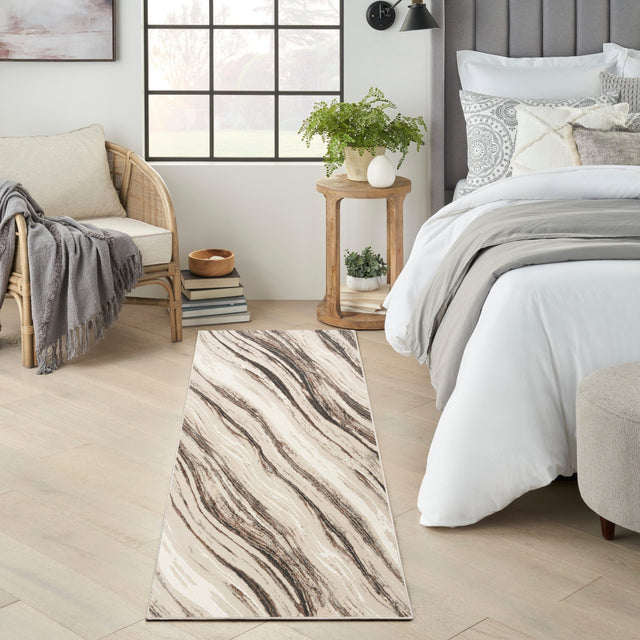 Nourison Sustainable Trends Sut05 Beige Grey Rug - Nourison - 99446954343