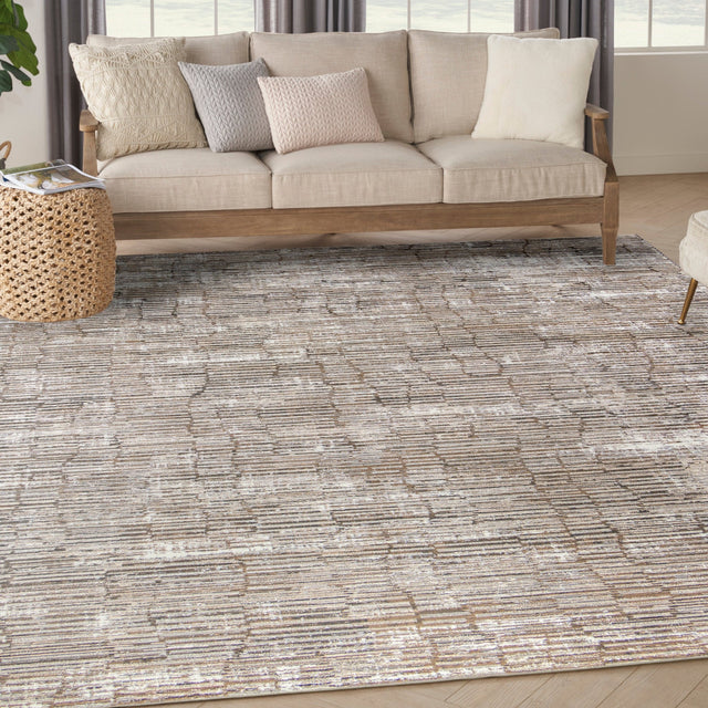 Nourison Sustainable Trends Sut06 Ivory Mocha Rug - Nourison - 99446954404