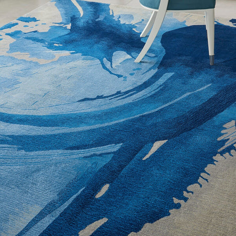 Nourison Symmetry Smm01 Blue / Ivory Rugs - Nourison - 99446495280