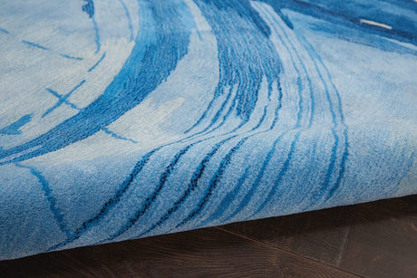 Nourison Symmetry Smm01 Blue / Ivory Rugs - Nourison - 99446495280