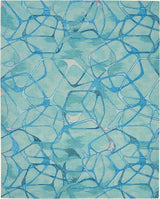 Nourison Symmetry Smm05 Aqua Blue Rugs - Nourison - 99446495815