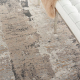 Nourison Tangra Tnr05 Cream Grey Rugs - Nourison - 99446783097