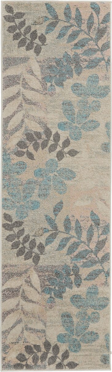 Nourison Tranquil Tra01 Ivory / Light Blue Rugs - Nourison - 99446483461