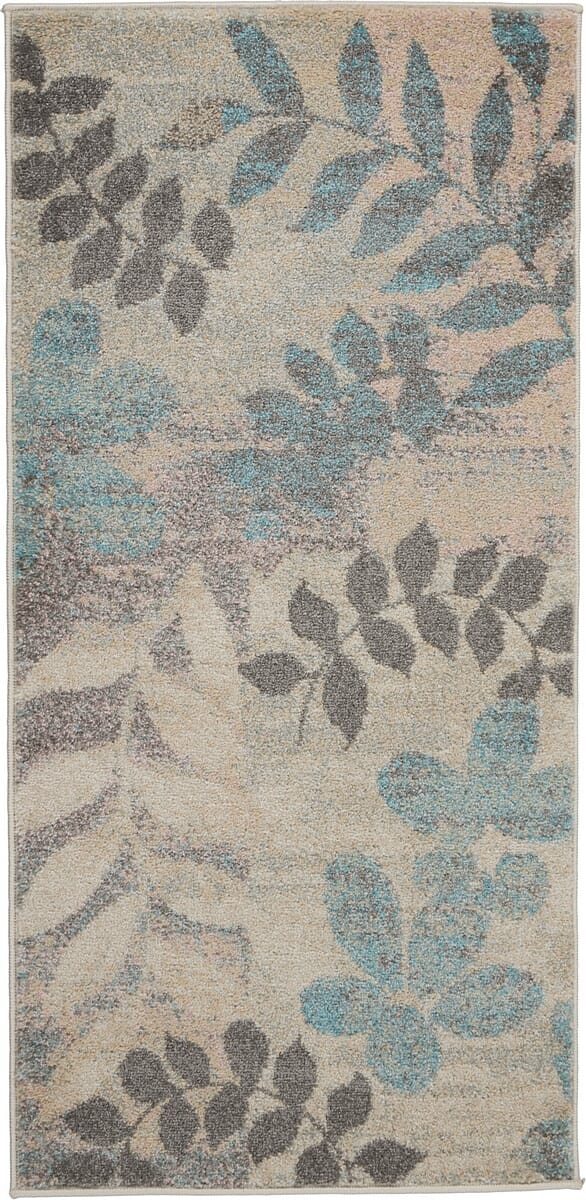 Nourison Tranquil Tra01 Ivory / Light Blue Rugs - Nourison - 99446483577