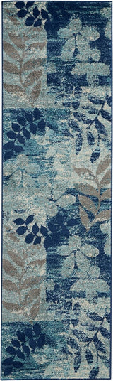 Nourison Tranquil Tra01 Navy / Light Blue Rugs - Nourison - 99446483591