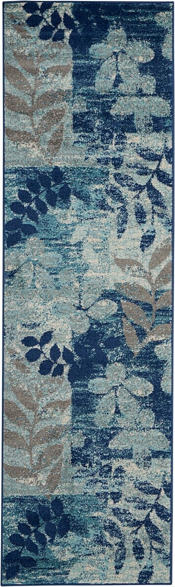 Nourison Tranquil Tra01 Navy / Light Blue Rugs - Nourison - 99446483591