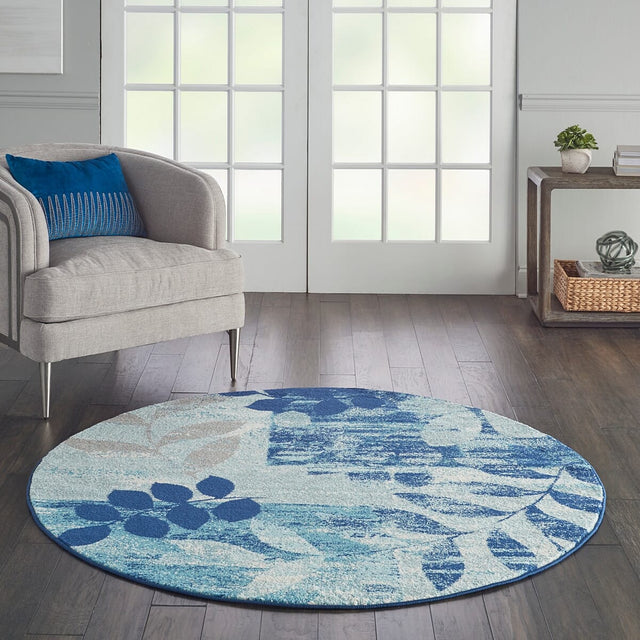 Nourison Tranquil Tra01 Navy / Light Blue Rugs - Nourison - 99446485816