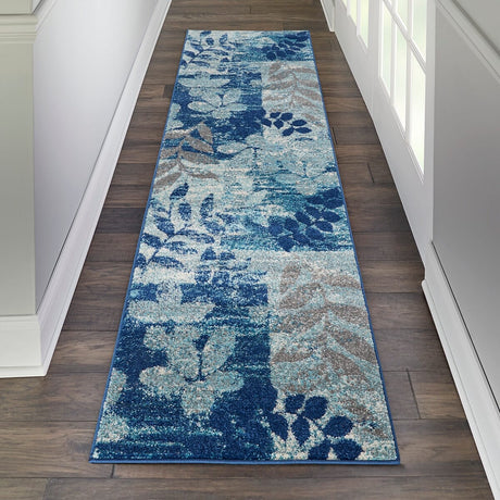 Nourison Tranquil Tra01 Navy / Light Blue Rugs - Nourison - 99446485816