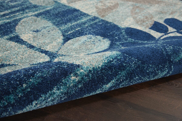 Nourison Tranquil Tra01 Navy / Light Blue Rugs - Nourison - 99446485816