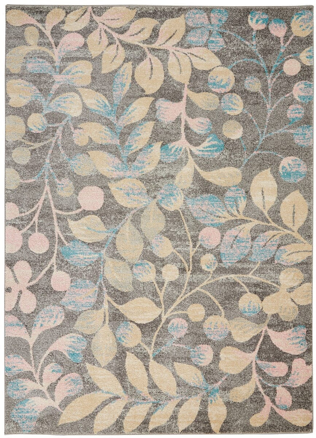 Nourison Tranquil Tra03 Grey / Beige Rugs - Nourison - 99446484079