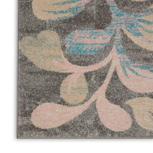 Nourison Tranquil Tra03 Grey / Beige Rugs - Nourison - 99446484079