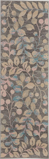 Nourison Tranquil Tra03 Grey / Beige Rugs - Nourison - 99446484086