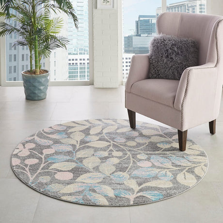 Nourison Tranquil Tra03 Grey / Beige Rugs - Nourison - 99446484178