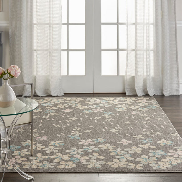 Nourison Tranquil Tra04 Grey / Beige Rugs - Nourison - 99446484505