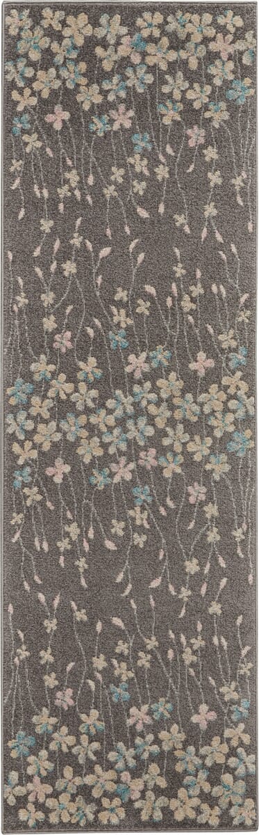 Nourison Tranquil Tra04 Grey / Beige Rugs - Nourison - 99446484512