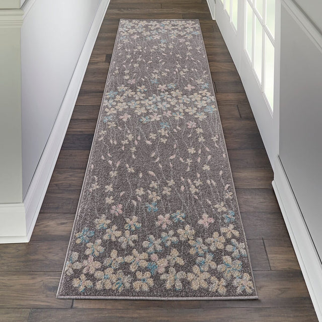 Nourison Tranquil Tra04 Grey / Beige Rugs - Nourison - 99446484628