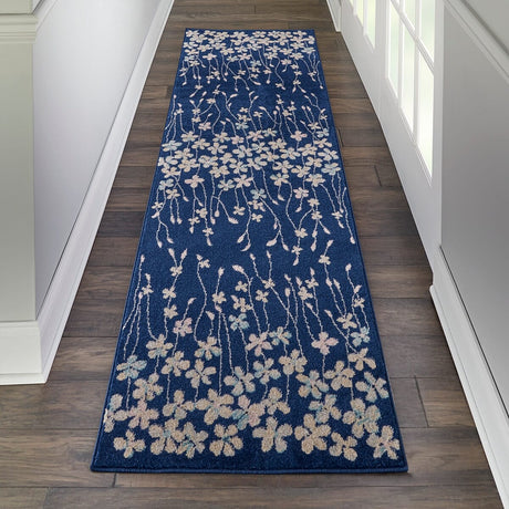 Nourison Tranquil Tra04 Navy Rugs - Nourison - 99446484499