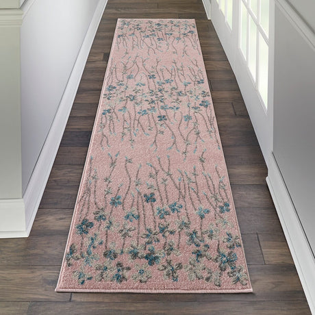 Nourison Tranquil Tra04 Pink Rugs - Nourison - 99446484765