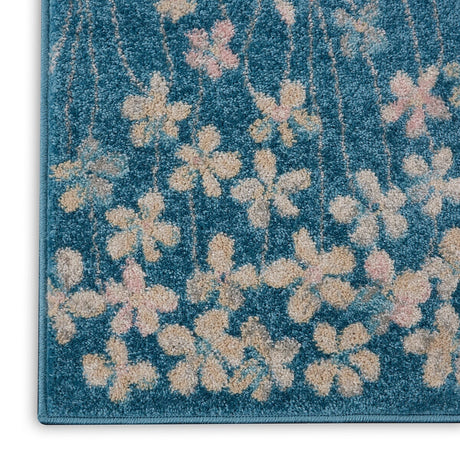 Nourison Tranquil Tra04 Turquoise Rugs - Nourison - 99446484901