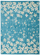 Nourison Tranquil Tra04 Turquoise Rugs - Nourison - 99446484901