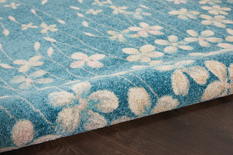 Nourison Tranquil Tra04 Turquoise Rugs - Nourison - 99446485007