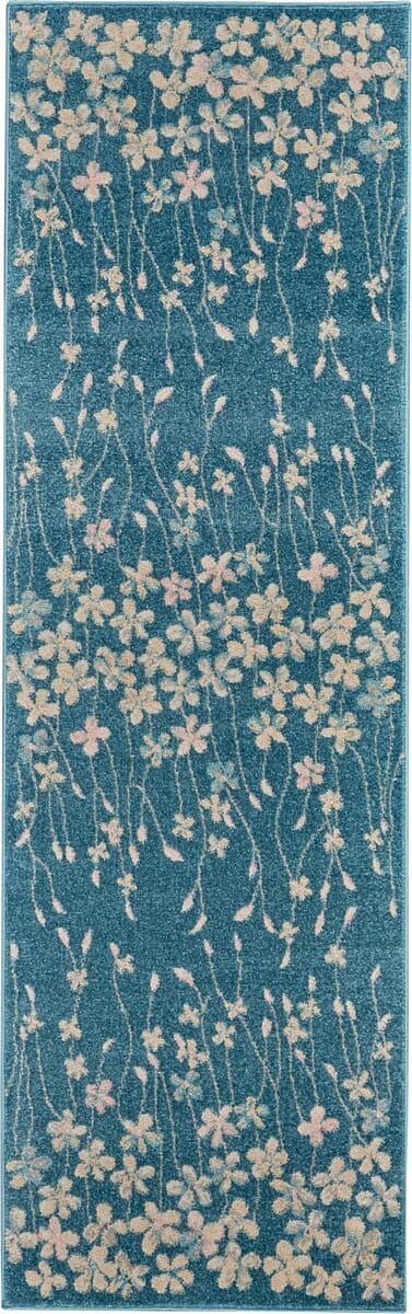 Nourison Tranquil Tra04 Turquoise Rugs - Nourison - 99446485823